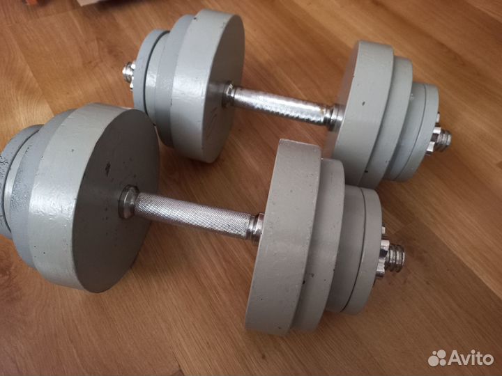 Гантели стальные 21кг и 41кг