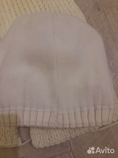 Комплект шапка с пумпоном и шарф