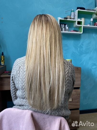 Наращивание волос натуральных и биопротеиновых