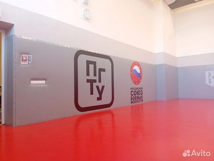 Борцовский ковер 6х6 трехцветный