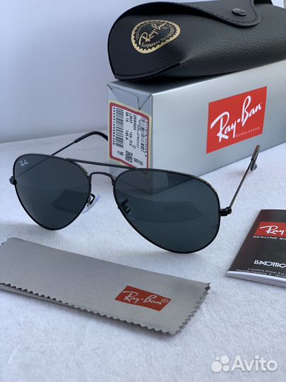 Очки Ray ban Aviator авиаторы черные оригинал