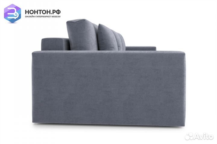 Диван тик-так Монарх 3-х местный темно-серый
