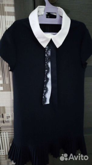 Платье школьное синее