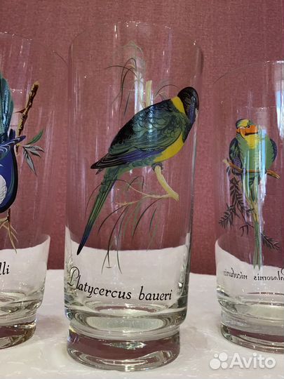 Бокалы Чехия с птицами