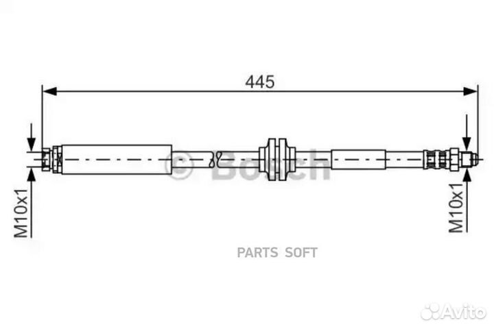 Bosch 1987476180 1 987 476 180 шланг торм. зад.\ F