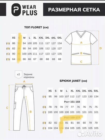 Медицнский костюм wear plus