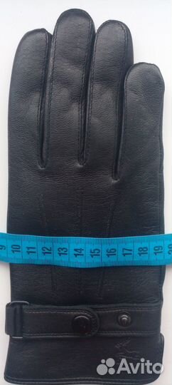 Мужские кожаные перчатки утепленные