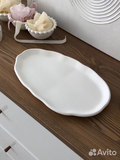 Декоративная тарелка из гипса