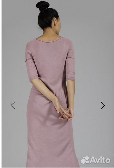 Платье розовое Брусника шерсть новое 44р