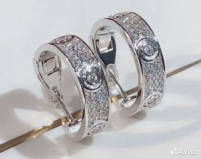 Муассанит конго серьги cartier премиум