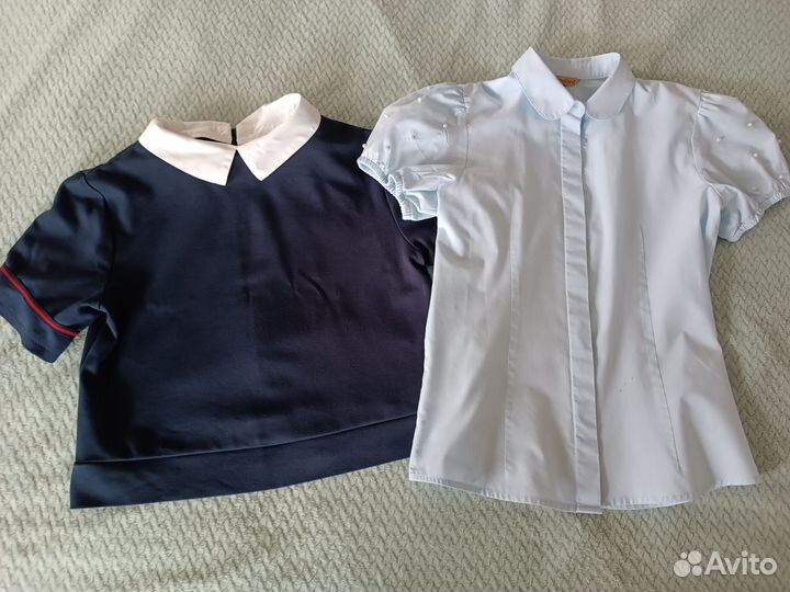Блузки для девочки школьная, рост 146- 152 см