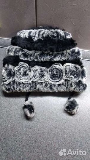 Шапка новая зимняя из кролика. Размер универсальн