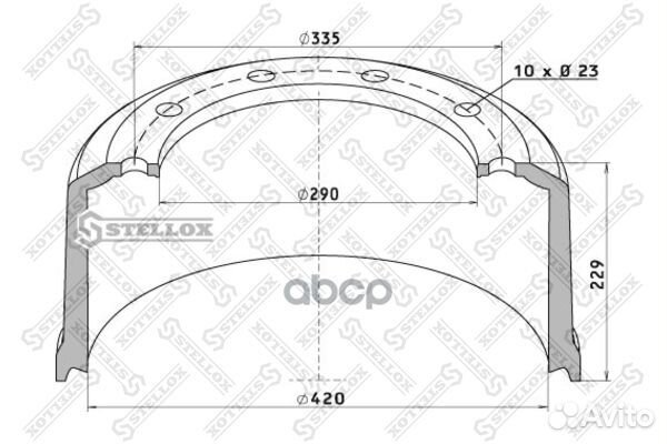 85-00039-SX торм.барабан 420.2x180/191 H226 d