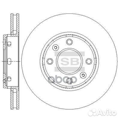 Диск тормозной, передний SD6102 Sangsin brake
