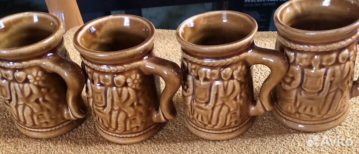 Кружки керамические, обливные СССР