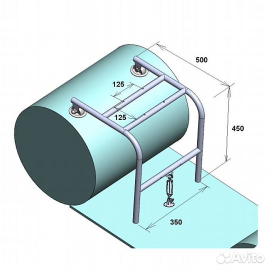 Стойка для сиденья с бортовым креплением в нл нерж