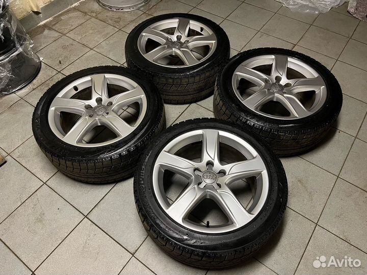 Оригинальные диски ауди с зимними шинами R18