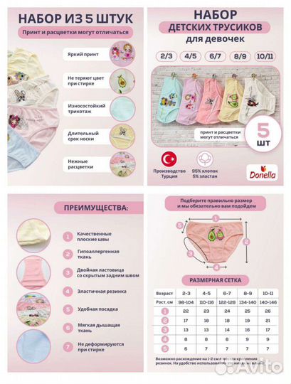 Трусики для девочек