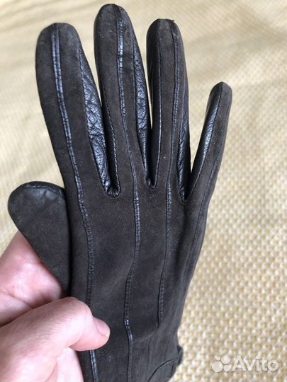 Перчатки женские кожаные