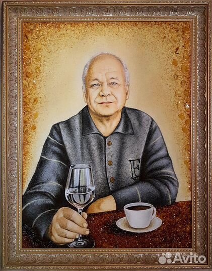 Портрет из янтаря, картины, сувенирная мастерская