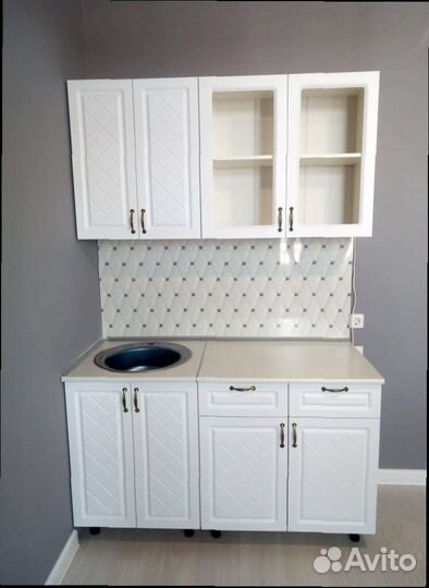 Кухонный гарнитур белый модульный новый