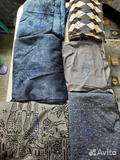 Ткани разные (кулир, замша, полиэстр, др.)