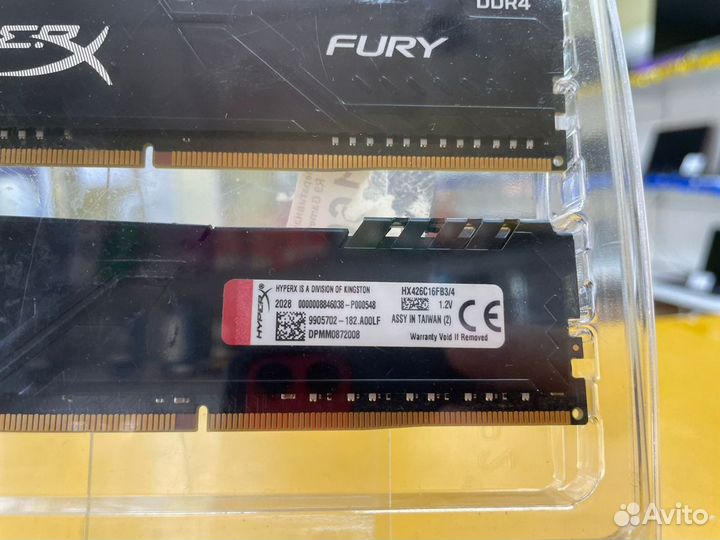Оперативная память HyperX Fury 2 х 4 гб DDR4 2666