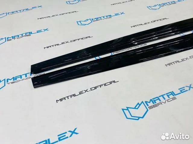 Лезвия на пороги BMW F32, M Performance, глянец