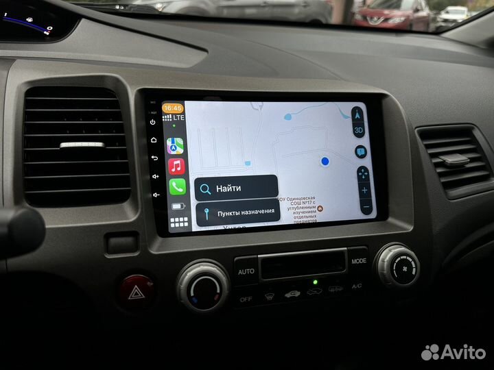 Магнитола honda civic 4D с carplay
