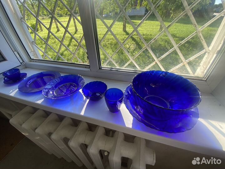 Набот посуды Luminar синий