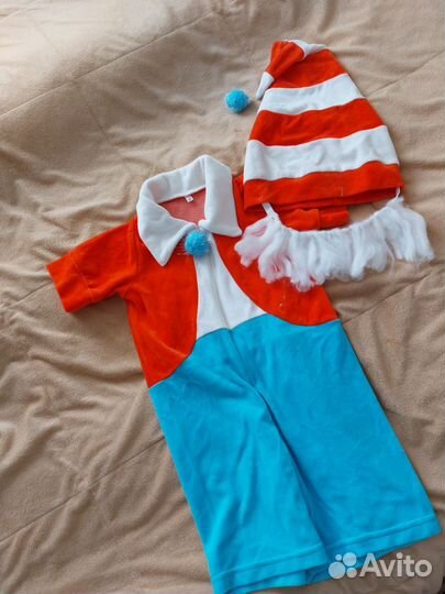 Новогодний костюм гномика рост максимальный 98 см