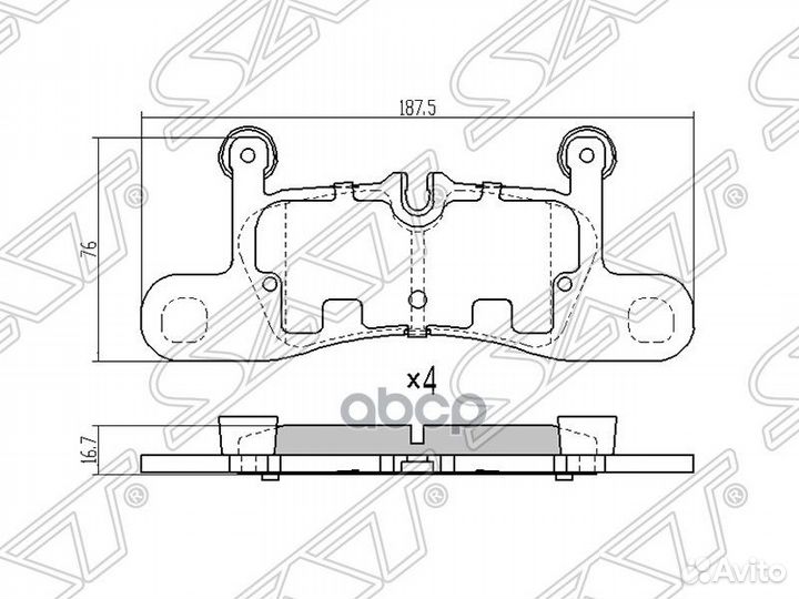 Колодки тормозные зад VW touareg 3/6TDI
