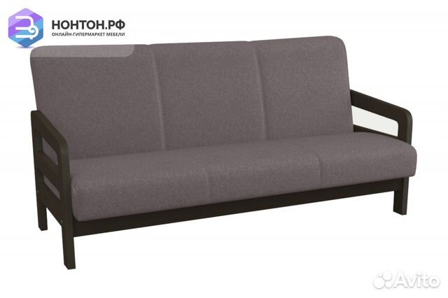 Диван книжка Вега-34 серый