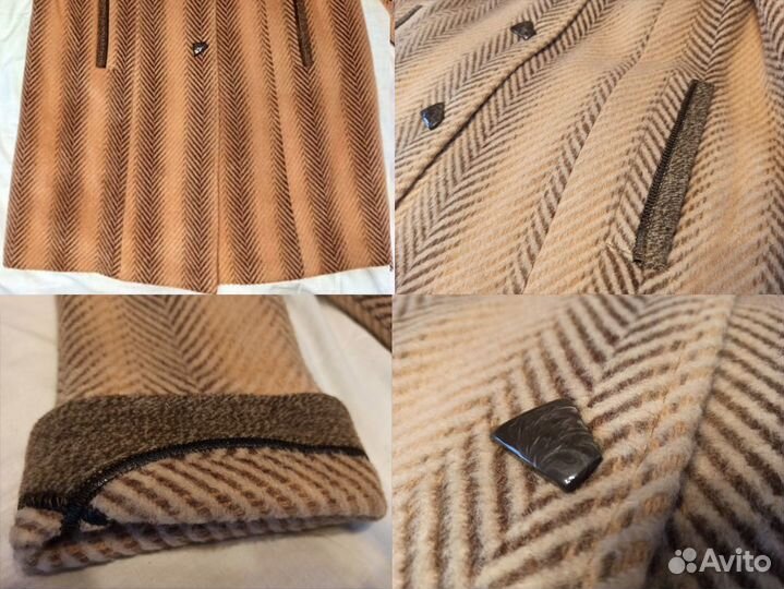 Женское пальто демисезонное,шерстяное (р60) +шарф