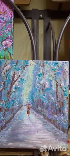 Картина акрилом на холсте
