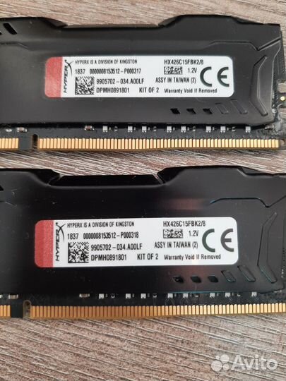 Оперативная память 8Gb 2666MHz Kingston 2х4Gb