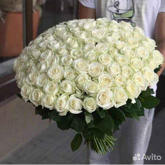 Букет 101 роза. Цветы доставка по городу