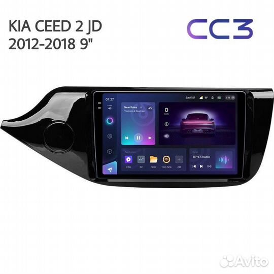 Магнитола Teyes 9” на Kia Ceed 2 JD