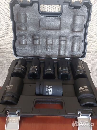 Набор головок ударных JCB, 12-граннных