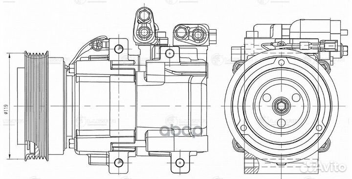 Компрессор кондиционера hyundai tucson 04- lcac