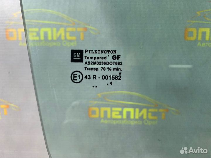 Стекло двери заднее правое Opel Astra H