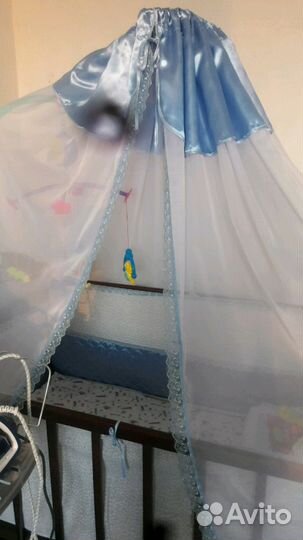 Бортики, балдахин и постельное белье