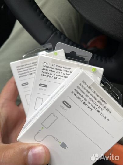 Оригинал блок и кабель apple usb C 20W айфон