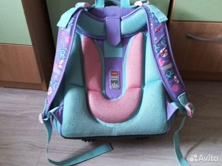 Детский портфель б/у для девочки с сумкой для еды