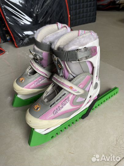 Коньки детские раздвижные 33-35