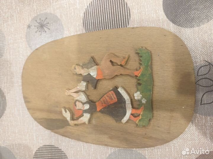 Настенное панно из дерева винтаж