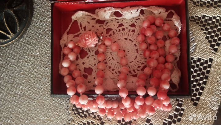 Колье коралл Angel skin Кожа ангела