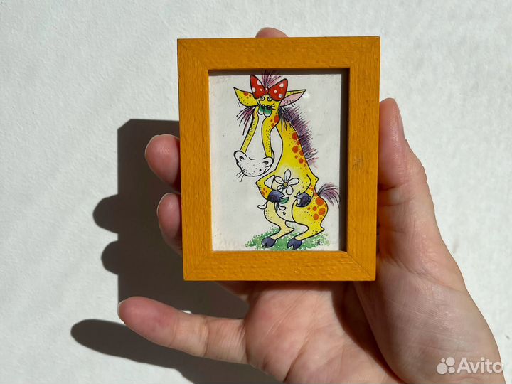 Мини-картины в рамках с жирафами