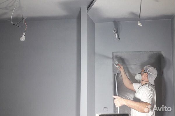 Покраска стен, покраска потолков