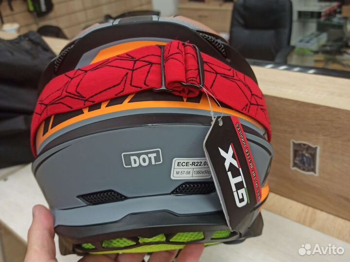 Мотошлем кроссовый с очками